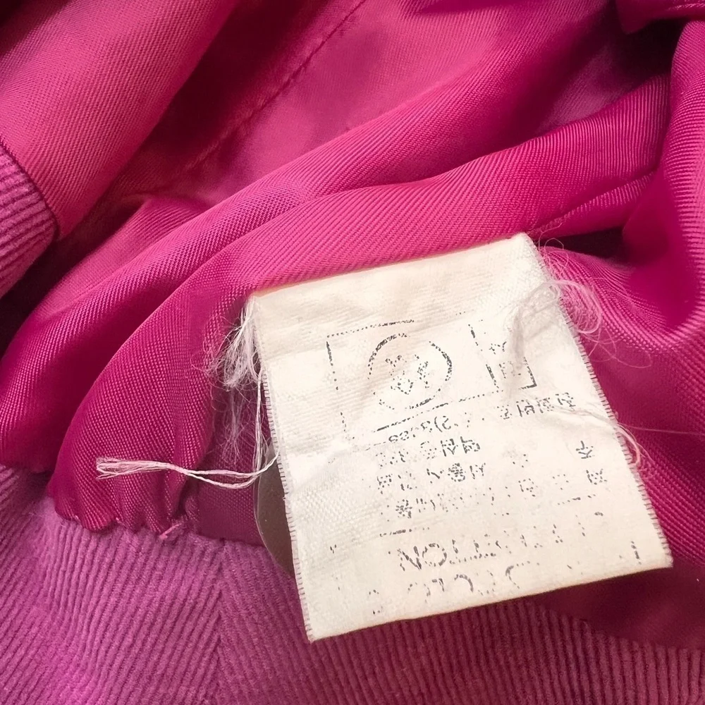 United Colors of Benetton pink light lined corduroy‎ jacket w/ silver button. M - Picture 11 of 11